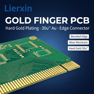 Custom Gold Finger PCB Hard Gold Plating Edge Connector Beveled Circuit Board Manufacturer for Memory Module PCIe