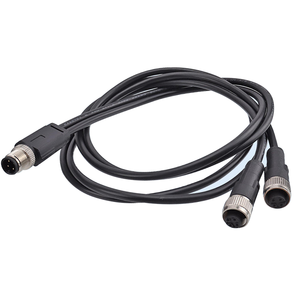M12 3-8pin Splitter Connector Male Female 1 2 Cable Y Branch IP67 Waterproof Unshielded Gold-Plated Contacts 1M PVC Circular