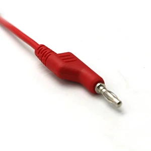 4mm Banana Plugs Male Stackable Connectors With Alligator Clip and Cable