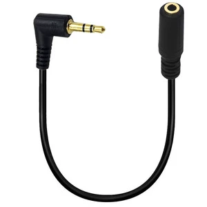 High Quality 3.5mm Right Angled 3Pole 2Ring Audio Stereo Male Female DC3.5 Pulg Jack Extension Cable Twisted Pair Cameras Cars
