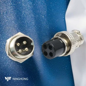 Video and Audio 5 Pin 7 Pin 10 Pin Double Female Connector Gx16 Aviation Plug Female Connector