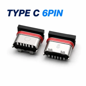 High Consistency Vertical 6Pin USB Type C Connector for Batch Production Control PCB and Device Module