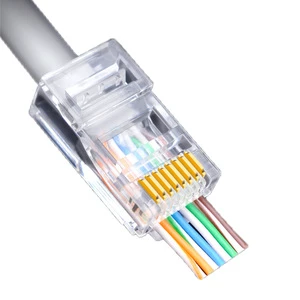 factory CAT5 CAT6 UTP 8P8C gold-plated RJ45 Connector electrical ethernet network modular connector
