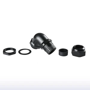 WZUMER 90 Degree Right Angle Cable Gland PG13.5 M12 Nylon Connector IP68 Waterproof for Control Panel Junction Box