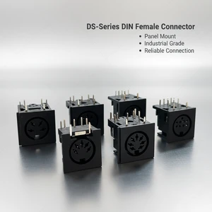 DIN Female Socket Connector Panel Mount Circular Power Connector
