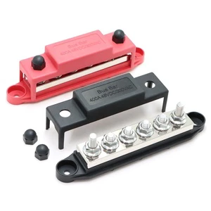 6-Way 48 VDC 400A Copper Busbar Automotive Terminal Block 5/16\