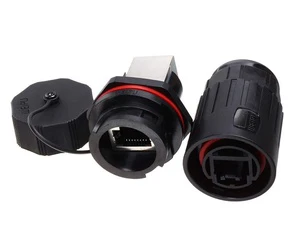 WEIPU RJ45 Ethernet Connector Data Transfer CAT5 Network Signal Plug and Socket Network Cable Wire Connectors Panel Mount