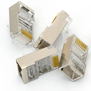 Custom Ethernet CAT6A FTP SFTP RJ45 Connector Shielded Ethernet Plug CAT6 RJ45 Connector for Network Cable