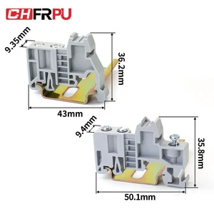 CHFRPU Fixed Terminal Block with DIN Guide Rail Ew-35 Nylon End Stopper & EUK Screw Fixtures Product Category Terminal Blocks