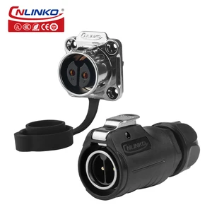 Cnlinko LP20 2 Pin Plastic And Metal IP68 Wiring Screw Circular Waterproof Aviation Plug Connector