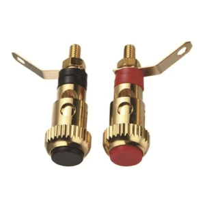Brass Nickel Spring Loaded Audio Wiring Terminal Banana Jack Socket Press Push Binding Post