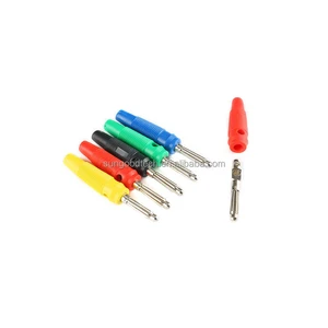 Pure Copper Gold-plated Solder-free 32A High-current High-voltage Connector 4mm Banana Plug Soft Rubber Sleeve Banana Head 7Pin