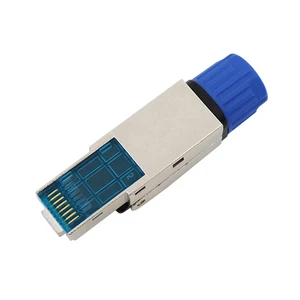 High Quality UTP Toolless RJ45 Connector Male CAT6A/CAT7/CAT8 Field Connection Modular Plug Shielded Network Ethernet