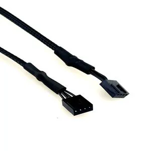 Motherboard CPU 4-pin Female Fan Connector to Backplane (Thelio-IO) 4-female Fan Connector with Whole Sleeve Cable