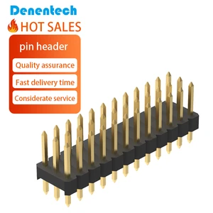 Denentech 2.54mm Triple Row Straight DIP Pin Header Connector for PCB Board to Board & Mezzanine Applications