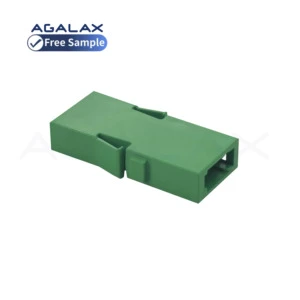 Simplex Fiber Optic Adapter MMC-MMC Coupler with Ear Green Plastic Reduced Flanged