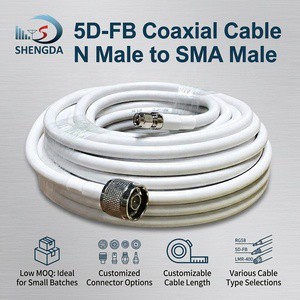 5D-FB Coaxial Cable N Male To SMA Male RF Connectors 50Ohm Low Loss Coax RF Extension Pigtail Cable Assembly