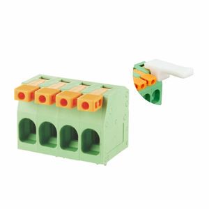 Yulian High Quality 100% New Brass Copper PCB Spring Terminal Block 300V 10A-30A 100% Brass Fixed Flanges