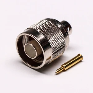 Brass Nickel Plated Straight N Male Threaded RF Connector DC-6GHz 50
