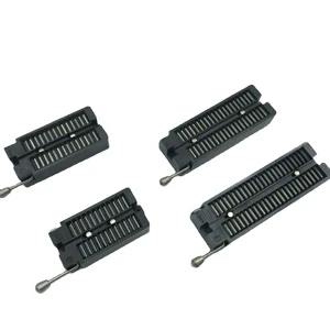 2.54mm ZIF IC test Socket round pin black color