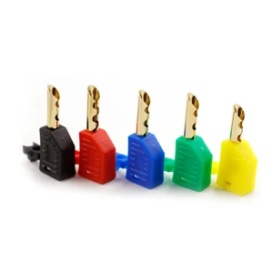 High Quality 4mm Gold Plated Hollow Banana Plug High Current Welding Stackable Connector for Audio Test Equipment