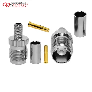 TNC Jack Female Crimp Straight Rf Coaxial Connector for RF WDFR240 RG8x H155 KSR240 Coaxial Coax Extension Cable
