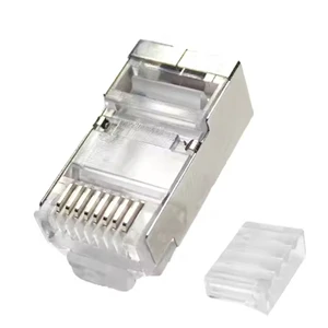 RJ45 Connector Pass Through Plug Cat.5 UTP Ethernet Cables Network Modular Easy Plug RJ45 8p8c Modular Cat8 Rj45 Connector