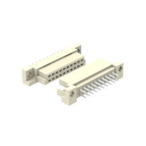 2.54mm Brass Connector Grey Color R Type Straight PCB 2.54mm Pitch Euro Connector 3-Rows 2*32PIN 64PIN Male DIN41612 Connector