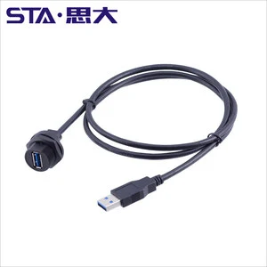 Usb 3.0 Waterproof Connector Male to Male Female to Female Panel Mount IP67 Waterproof USB Socket Cable 0.3M 0.5M 1M