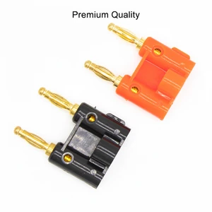 Premium Quality Dual Banana Plug Speaker Connector 4mm Audio Connector with Tip for Home Theater and Professional Audio Systems