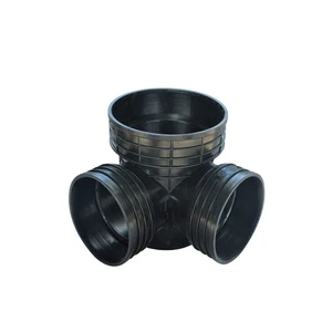 Plastic Black PP Inspection Chamber 315-1000mm ISO Certified 10-Year Service Life Rain Water Pipe Sewer Manhole