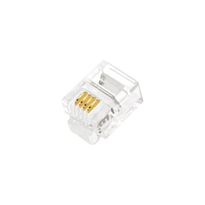 RJ11 CAT3 UTP 6P4C Plastic Telephone and Network Modular Plug Electric Wire Connectors Plug
