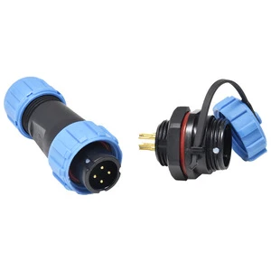 Circular Connector SP13 Male & Female Plugs, 2/3/4/5/6/8/10/12 Pins, IP67 Waterproof Circular Connector
