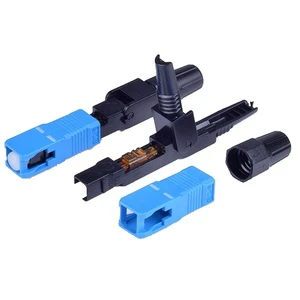 Reliable Performance SC UPC Fiber Optic Fast Connector Field Assembly Quick Install Single Mode Cold Connector FTTH Drop Cable