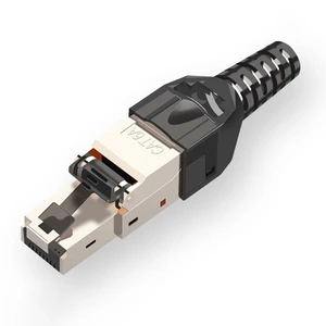 Toolless Zinc Alloy Shielded Ethernet Plug 10Gbps/40Gbps Termination Plugs RJ45 Connectors for Ethernet Cables Cat6A/7/8