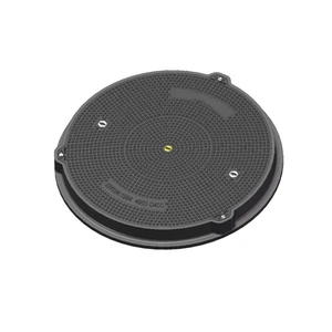 JQ-D400-Black Bitumen Manhole Cover Round Double Seal Single Seal Fabrication Services Ductile SMC Material Cover