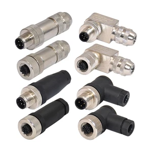 M5 M8 M12 M16 Assembly Waterproof a B D Code 3 4 5 6 8 12 17 Pin Metal Plastic Straight 90 Angled Female Male ConnectorC