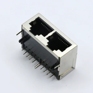 1*2 or 1*3 10P8C RJ45 Ethernet Connector Shielded Network Module Connector Shield