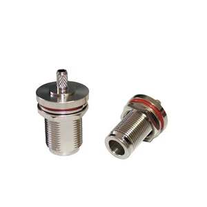 N-C-KY3 RF Coaxial Connector With Nut Fixed N Female Connector Crimp RG58 Cable Brass N Coaxial Connector
