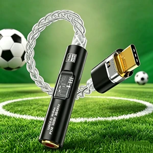 Elevate Your Sports & Movie Experience | Portable USB-C HiFi DAC with Studio-Grade Sound Quality,Type-C to 3.5mm Audio DAC Cable