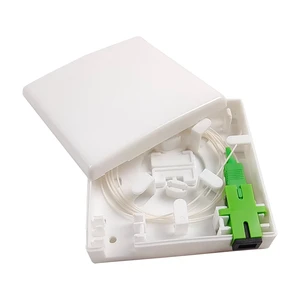 Compact 1-2 Port FTTH Optical Terminal Box White Desktop Enclosure Fiber Optic Cable Connection and Distribution Box