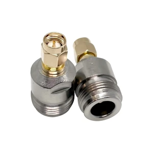 N Female to SMA Male RF Coaxial Adapter 50 Ohm Straight Coaxial Connector for Antenna & RF Test Equipment