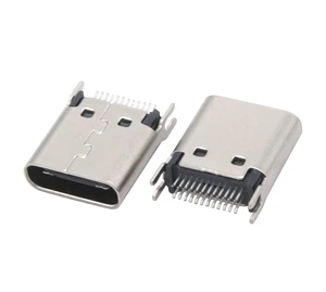 24PIN Through-Hole Metal USB Connector 5A 12V