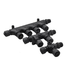 M12 5pin NMEA 2000 4 6 Way T-splitter Marine Waterproof Plastic Suitable For Engine Interface Submarine Cable Plastic Connector