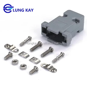 LUNG KAY High Quality D-SUB 9Pin ABS Plastic Hood ROHS Certifications DB 9 Pin Connector Cover for Cable Plastic Hood 9P