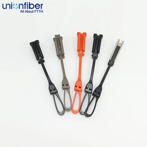 S Type Clamp FTTH Drop Cable Tensioning Support Anchor UV Stabilized Plastic Stainless Steel Fiber Optic Aerial Fitting