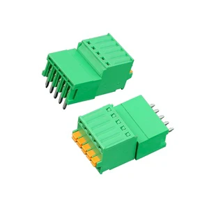 2EDGKD-2.5MM Quick-Connect Spring Terminal Block Plug-In Direct Button Press Technology Pc Fireproof 250V