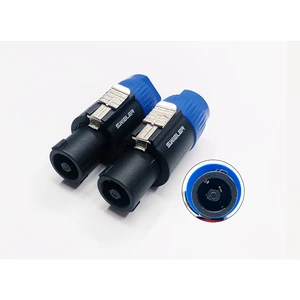 4 Pole Speaker Adapter Connecter Audio Video Cable Connector Nickeled Plated Copper Pins Waterproof C-NL4FC 4 Pin Speakon Plug