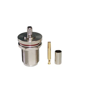 Fast Supply N Female Connector N-C-KY3 With Nut Fixed N Coaxial Connector for RG58 RG142 Cables