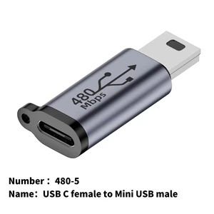 JILIAN Mini 12W Flash Charging DC Type-C Female to 8 Pin Connector Adapter for Laptop Mobile Phone & Camera